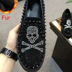 SKULL LOAFERS- MADE OF COWHIDE W/SPiKES